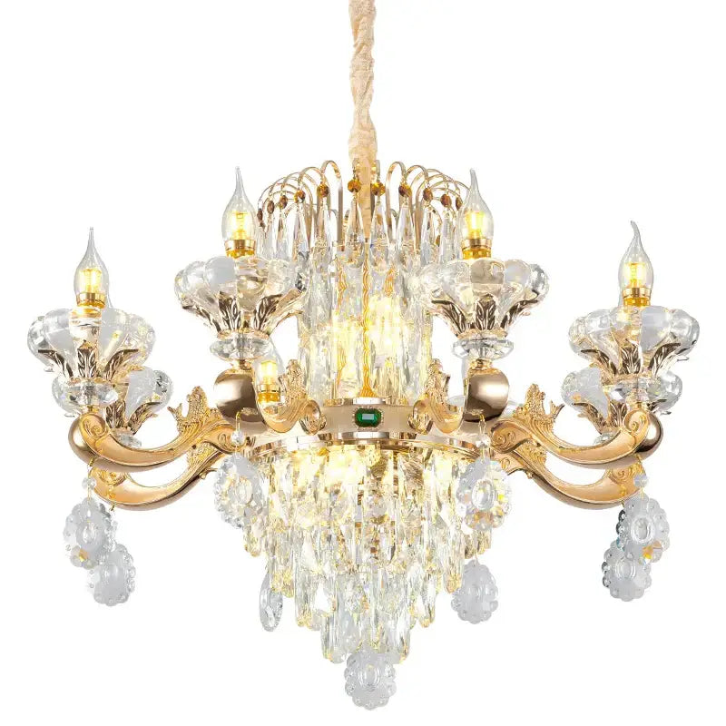 Classic european gold crystal chandelier dining room light