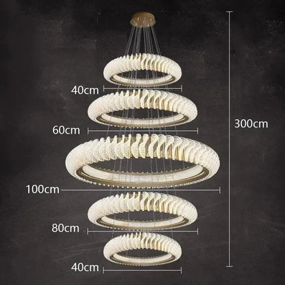 Modern spiral white crystal chandelier dining room led pendant light