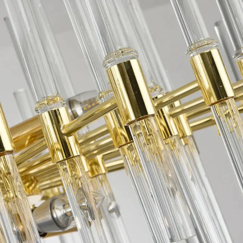 Elegant gold crystal chandelier dining room luxury pendant light