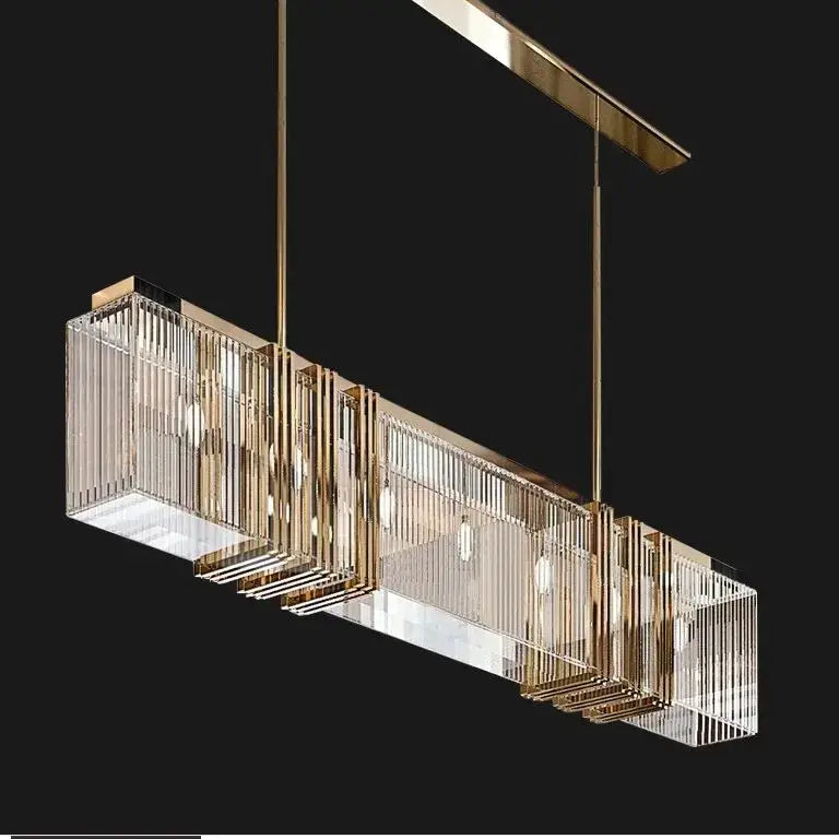 crystal chandelier gold rectangular dining room light