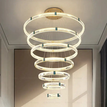 Modern spiral gold decorbites crystal chandelier for dining room