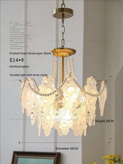Retro gold and green crystal chandelier for dining room