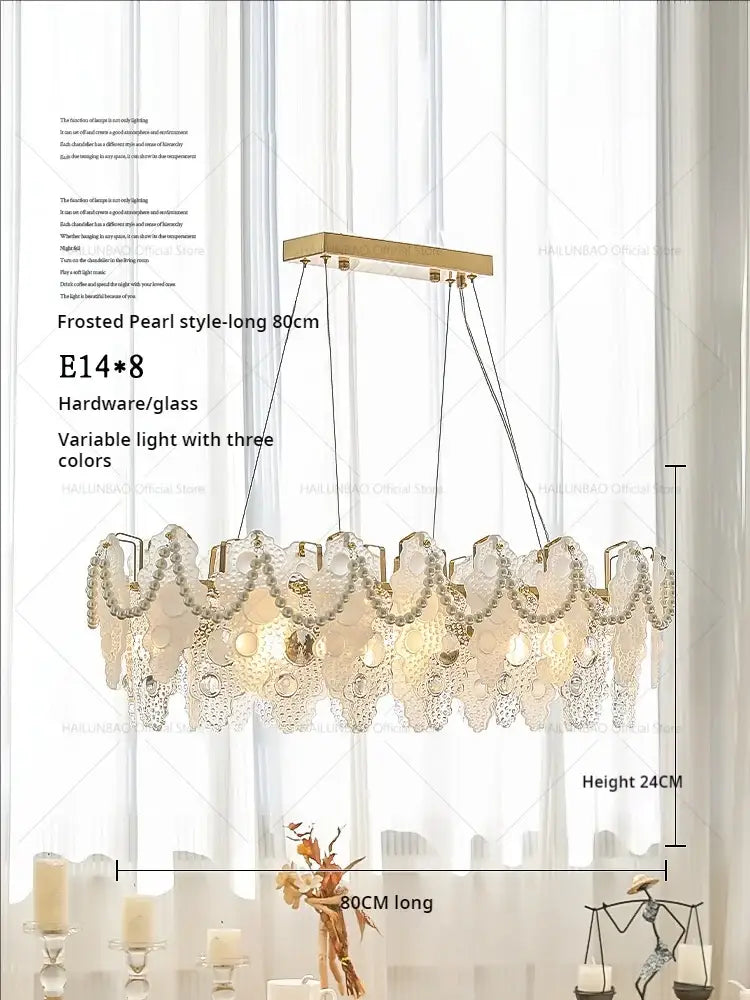 Retro gold and green crystal chandelier for dining room
