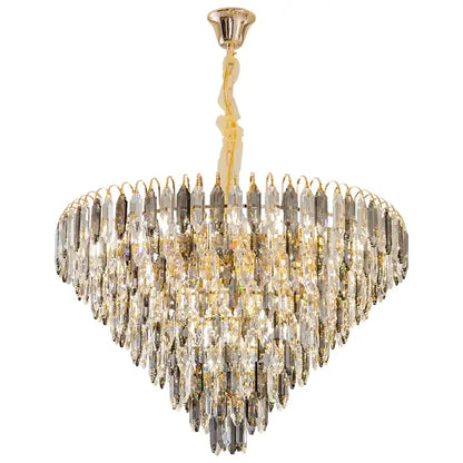 Heart shaped gold crystal chandelier for living room
