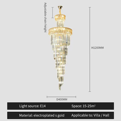 Elegant gold and blue crystal chandelier living room lighting