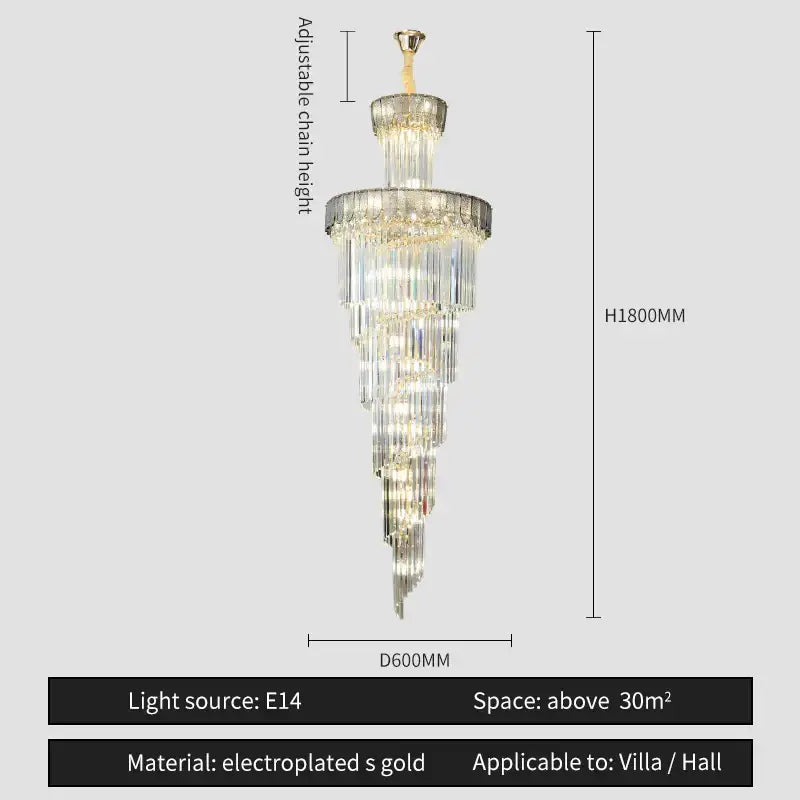 Elegant gold and blue crystal chandelier living room lighting
