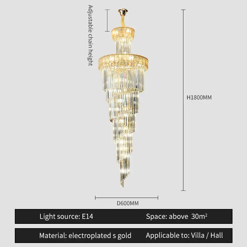 Elegant gold and blue crystal chandelier living room lighting