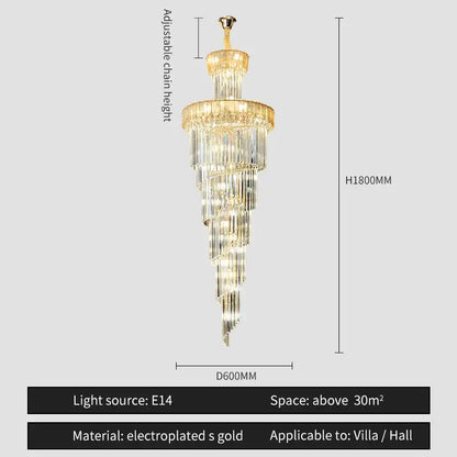 Elegant gold and blue crystal chandelier living room lighting