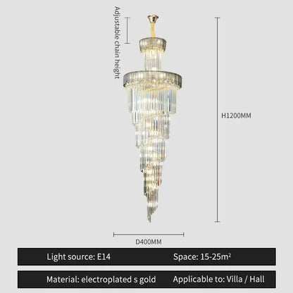 Elegant gold and blue crystal chandelier living room lighting
