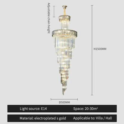 Elegant gold and blue crystal chandelier living room lighting