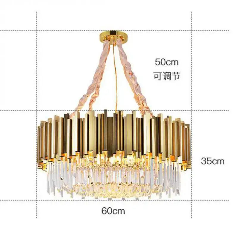 crystal chandelier gold brass and pink living room light