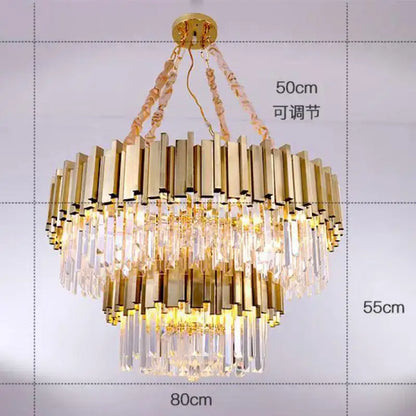 crystal chandelier gold brass and pink living room light
