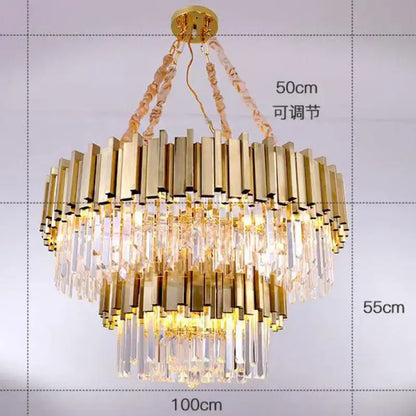 crystal chandelier gold brass and pink living room light