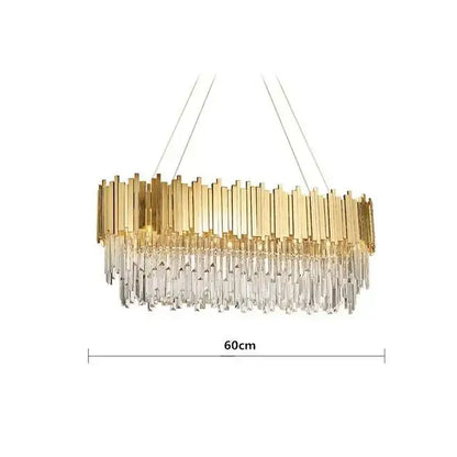 crystal chandelier gold brass and pink living room light