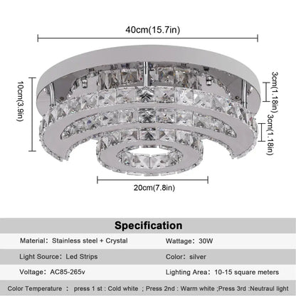 Modern chrome decorbites crystal chandelier living room ceiling light