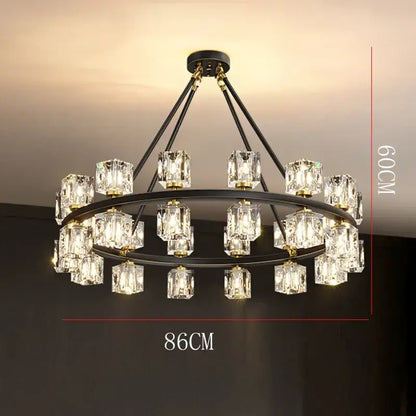 Modern gold crystal chandelier for dining room lighting