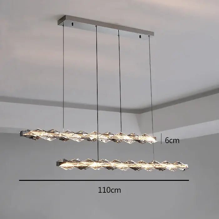 Modern multi tier ring crystal chandelier living room