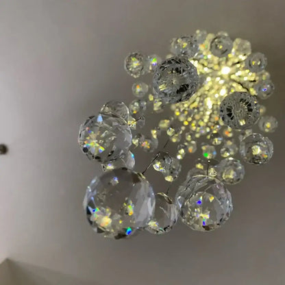 Luxury cascading crystal chandelier bedroom hanging light
