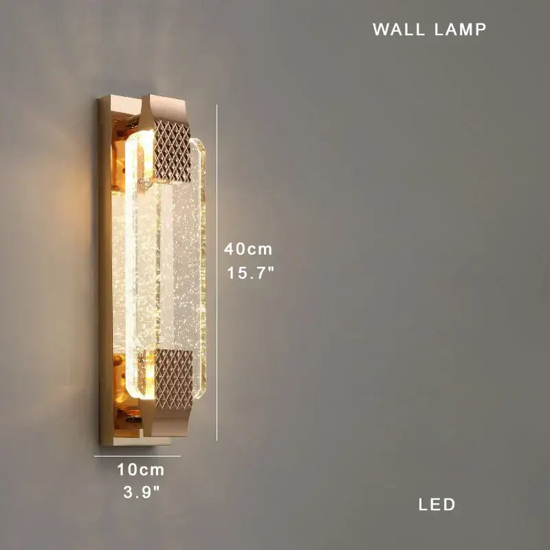 Modern gold crystal chandelier foyer pendant light