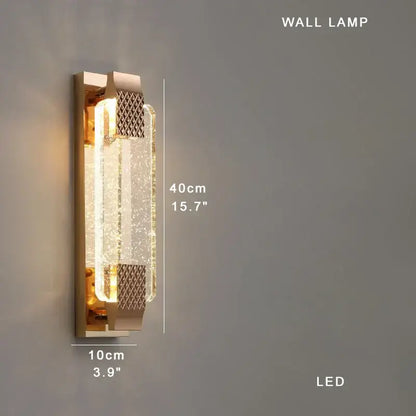 Modern gold crystal chandelier foyer pendant light
