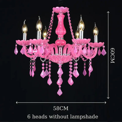 Glamorous emerald green crystal chandelier for bedroom