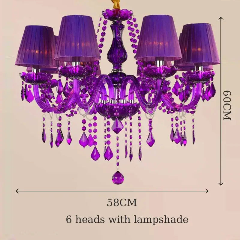 Glamorous emerald green crystal chandelier for bedroom