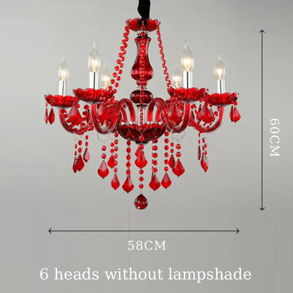 Glamorous emerald green crystal chandelier for bedroom