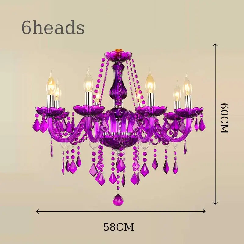 Glamorous emerald green crystal chandelier for bedroom