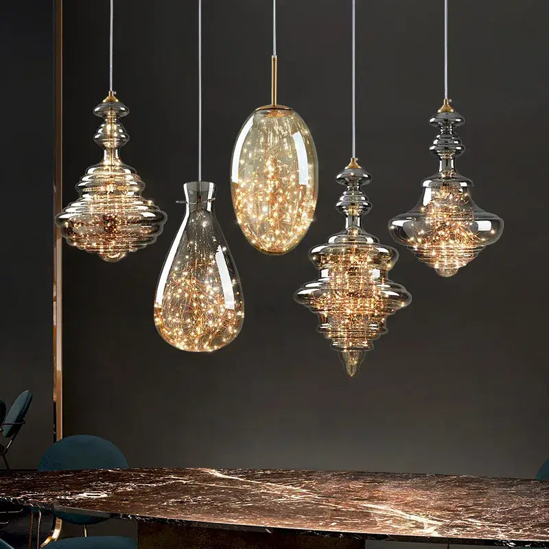 crystal chandelier glass pendant light for dining room