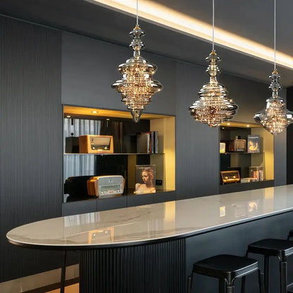 crystal chandelier glass pendant light for dining room