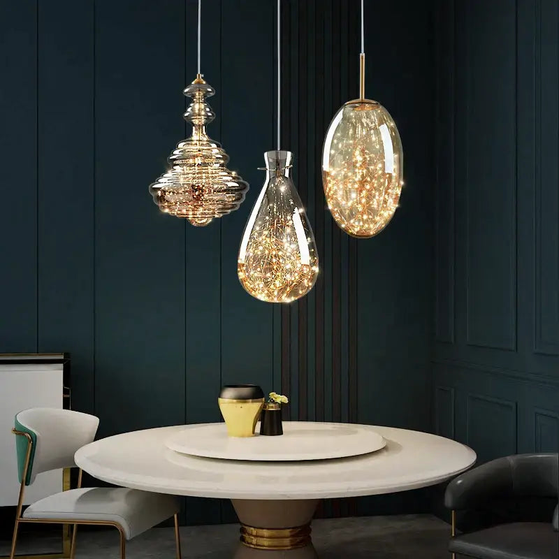 crystal chandelier glass pendant light for dining room
