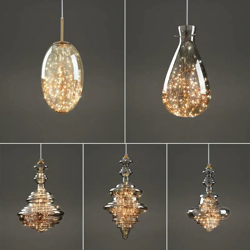 crystal chandelier glass pendant light for dining room