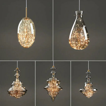 crystal chandelier glass pendant light for dining room