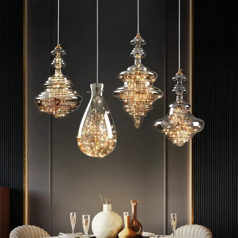 crystal chandelier glass pendant light for dining room