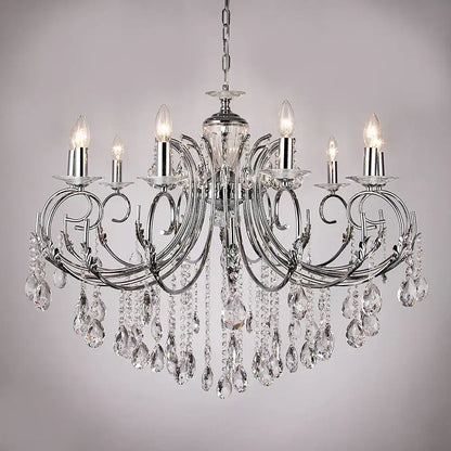 Luxury gold crystal chandelier for dining room lighting