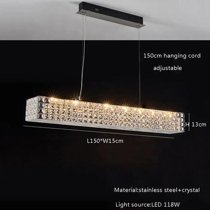 Modern black and chrome decorbites crystal chandelier dining room light