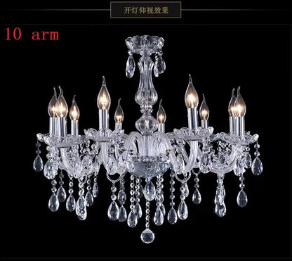 Modern silver crystal chandelier for dining room