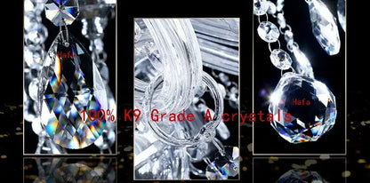 Modern silver crystal chandelier for dining room