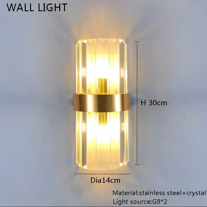 Modern gold oval crystal chandelier led dining room light