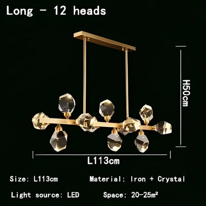 Modern gold decorbites crystal chandelier led dining room pendant lights