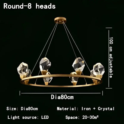 Modern gold decorbites crystal chandelier led dining room pendant lights