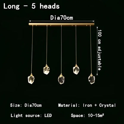 Modern gold decorbites crystal chandelier led dining room pendant lights