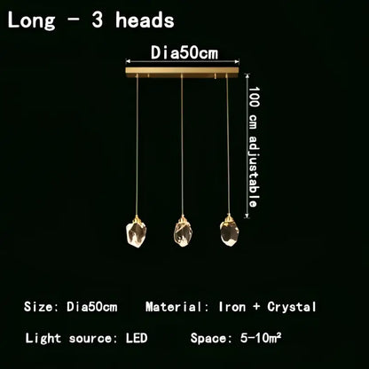 Modern gold decorbites crystal chandelier led dining room pendant lights