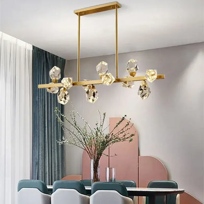 Modern gold decorbites crystal chandelier led dining room pendant lights