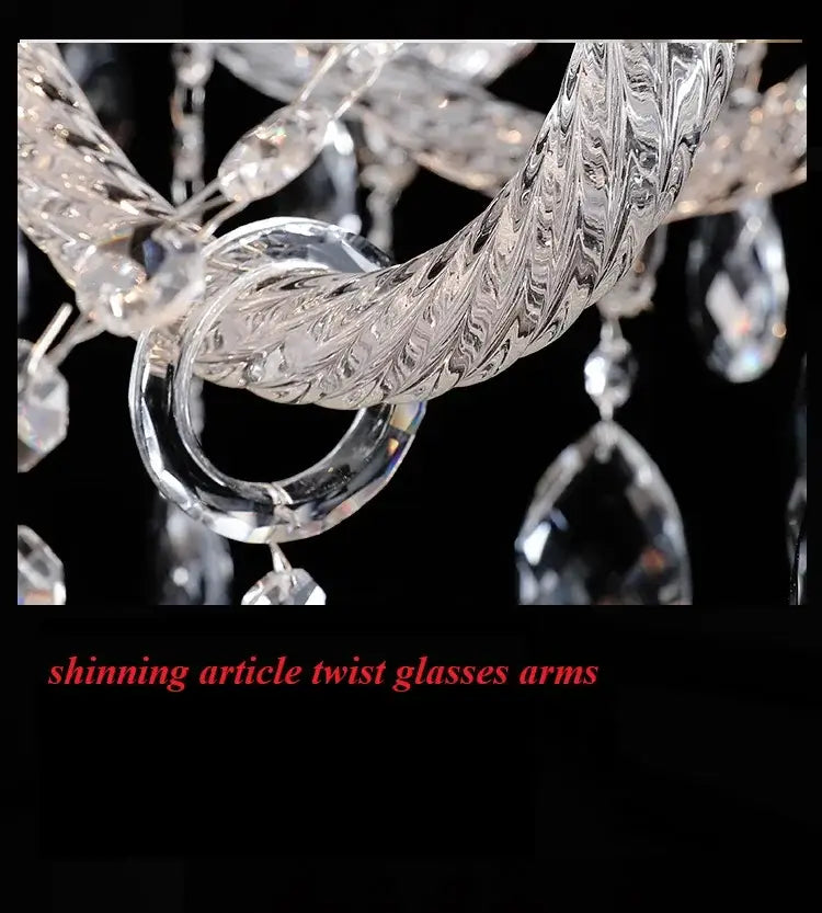 Luxury multi tiered crystal chandelier light for living room