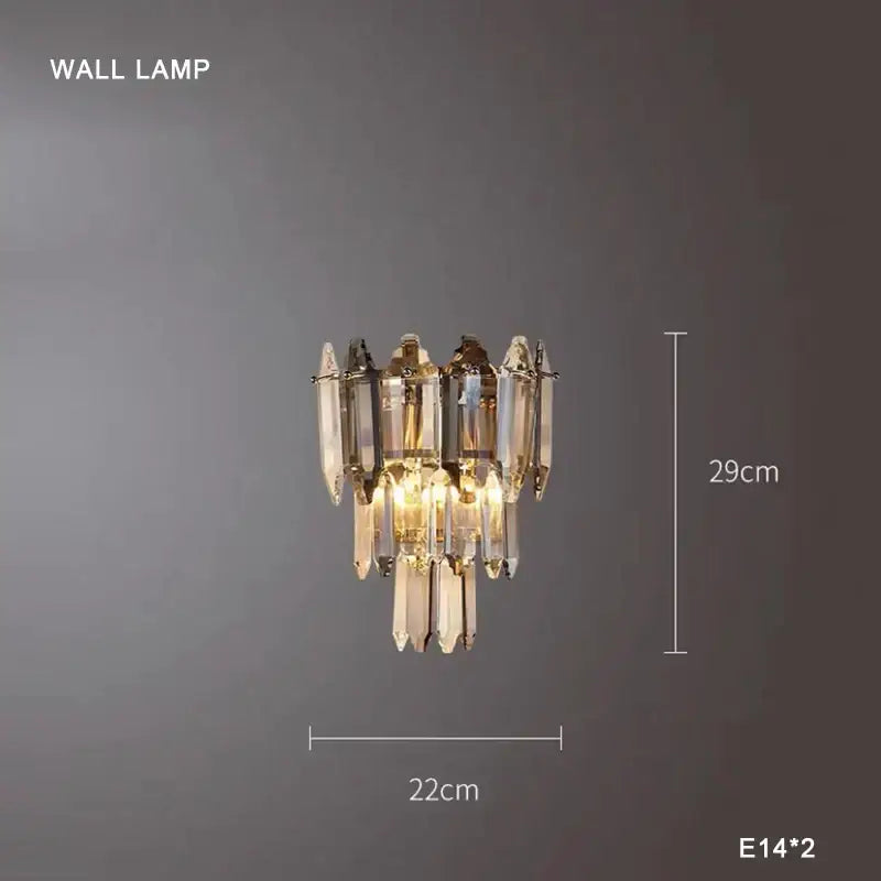 Modern gold crystal chandelier light for living room