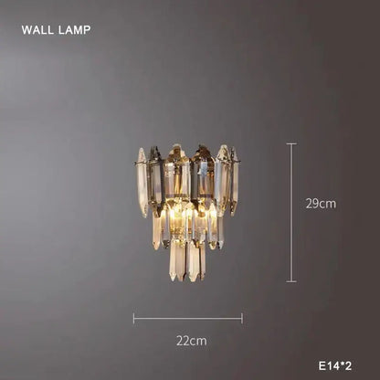 Modern gold crystal chandelier light for living room