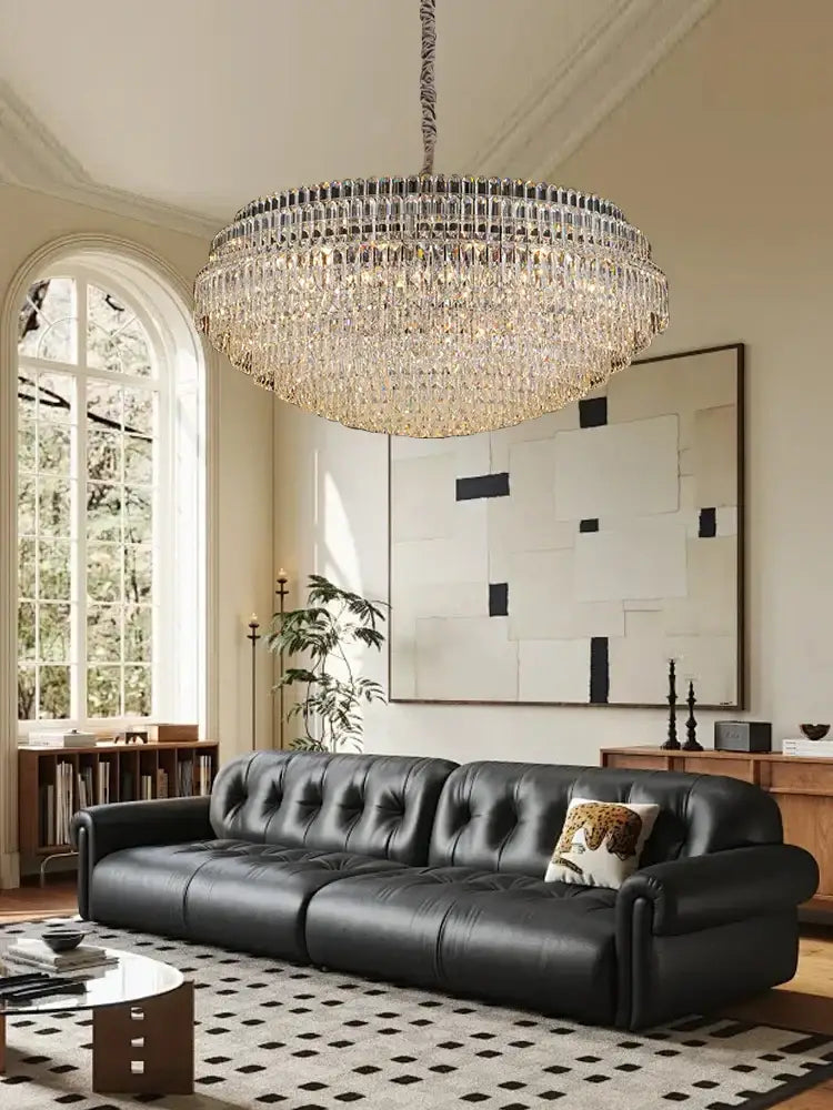 Luxury clear & gold crystal chandelier lights dining room pendant