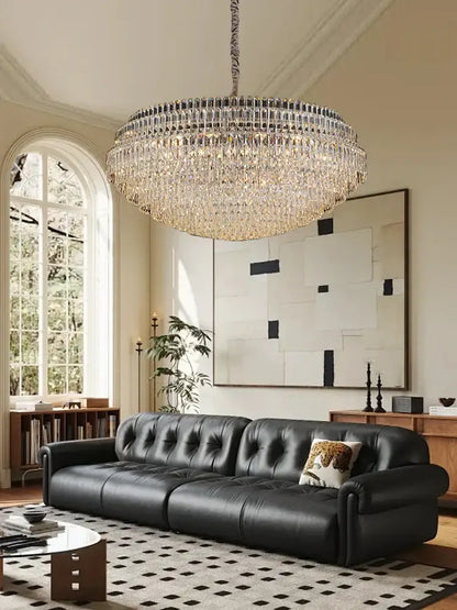 Luxury clear & gold crystal chandelier lights dining room pendant