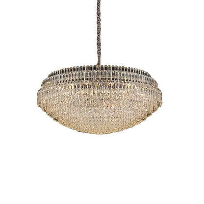 Luxury clear & gold crystal chandelier lights dining room pendant